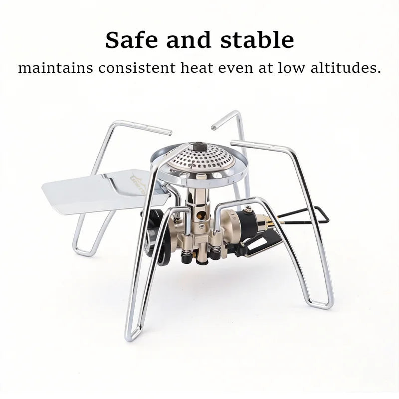 Portable Spider Gas Camping Stove with Built-In Ignition
