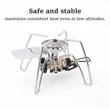 Portable Spider Gas Camping Stove with Built-In Ignition