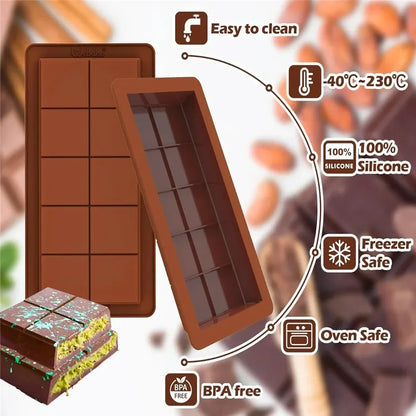 Silicone Break-Apart Chocolate Bar Mold