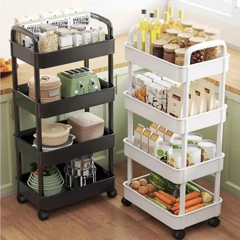 5-Tier Rolling Storage Trolley Rack