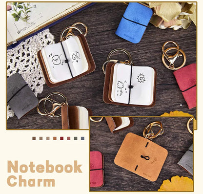 Mr. Paper PU Leather Mini Journal Keychain Set