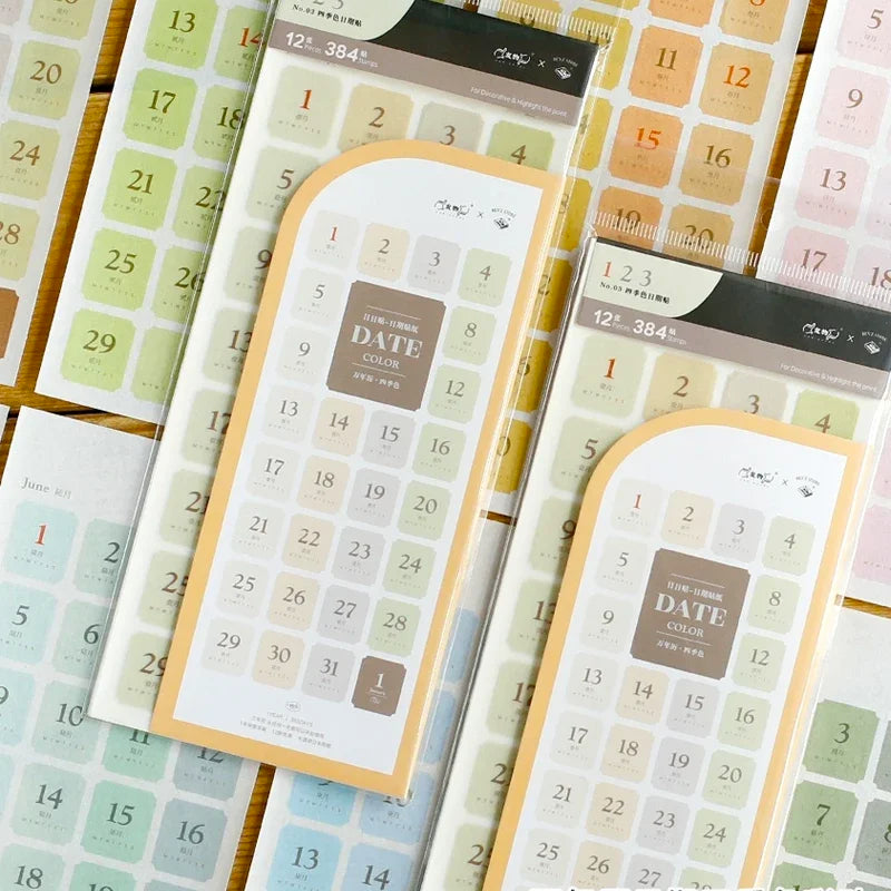Four Seasons Perpetual Calendar Date Stickers