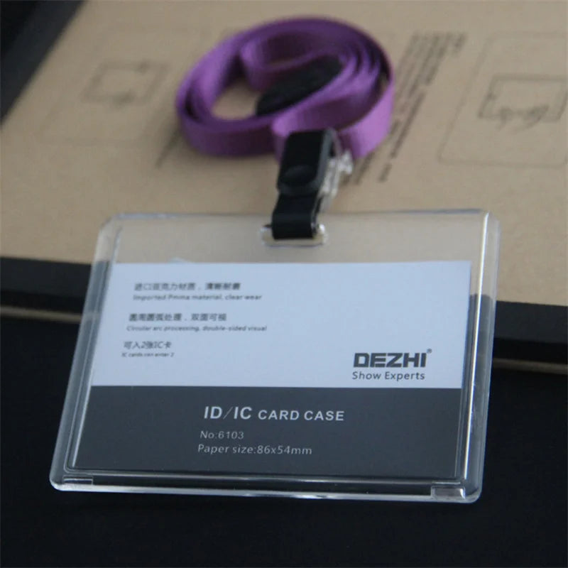Retractable ID Badge Holder with Card Sleeve