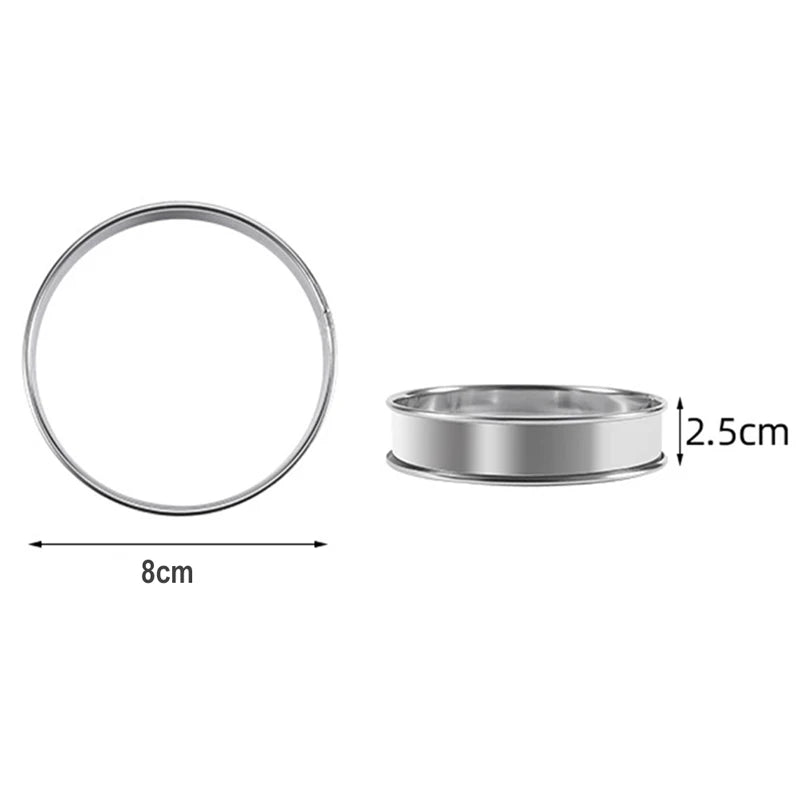 Stainless Steel Tart Ring Baking Mould Set