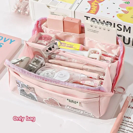 Transparent Multi-Layer Large Capacity Pencil Case