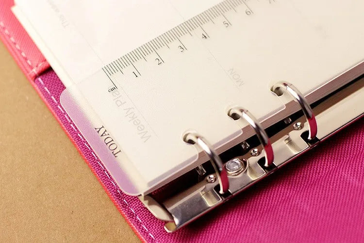 Frosted Planner Bookmark Ruler for A5, A6 & A7 Ring Binders