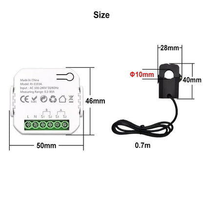 Smart WiFi Energy Meter with Clamp Sensor