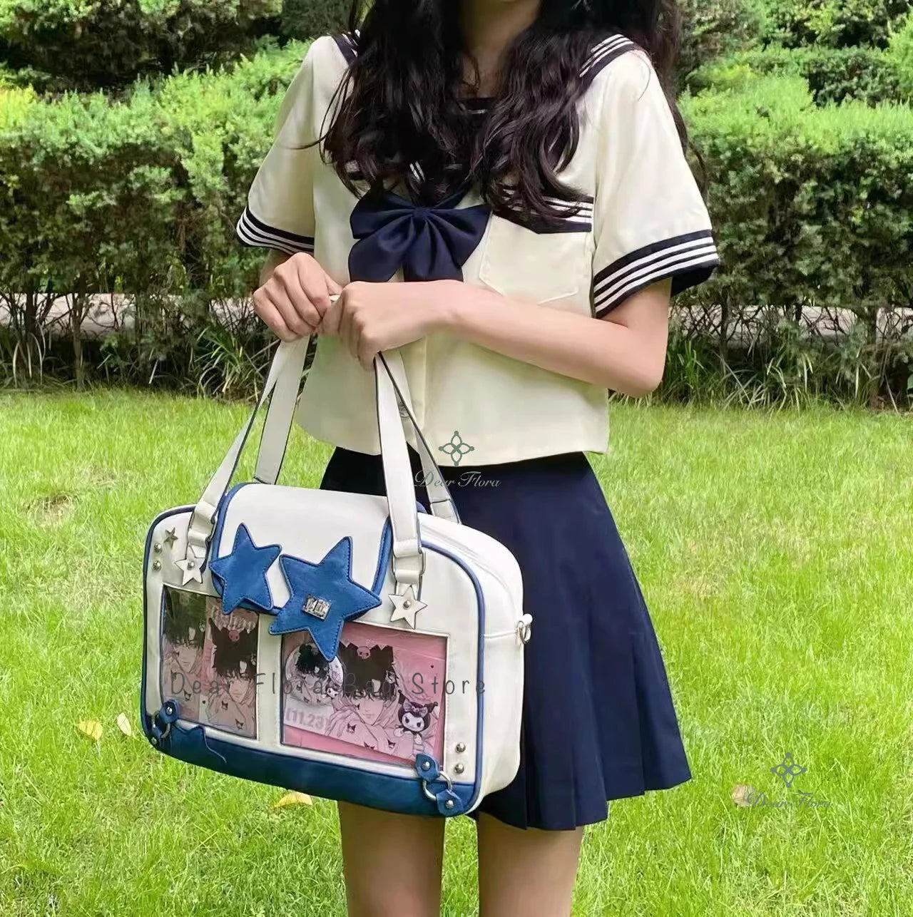 Transparent DIY Ita Shoulder Bag for Pins & Collectibles