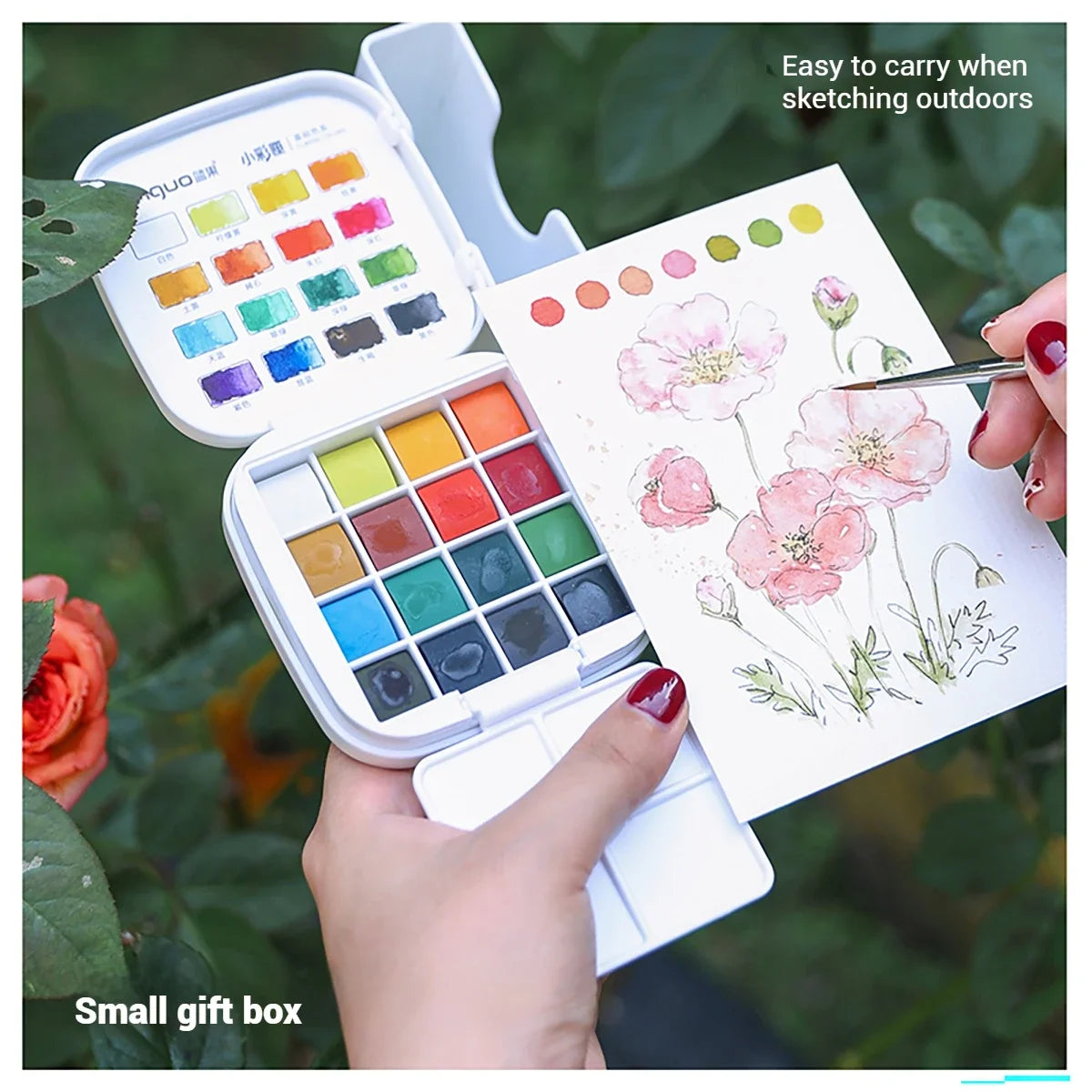 Portable Solid Watercolor Paint Set
