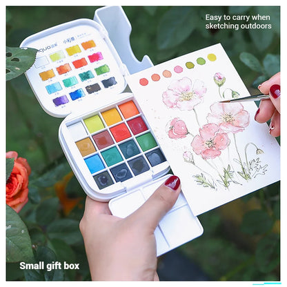 Portable Solid Watercolor Paint Set