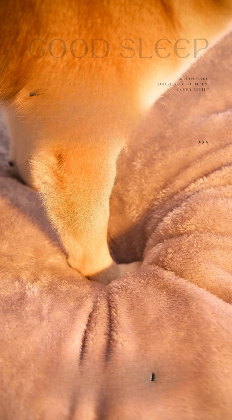 Insulated Enclosed Dog Cave Bed for Autumn & Winter