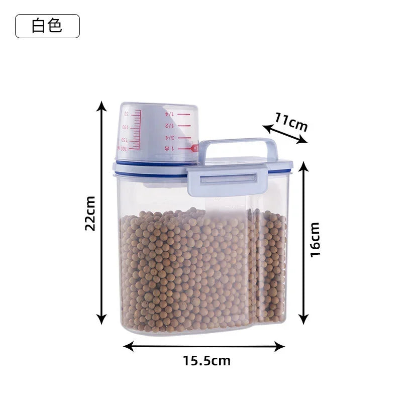 Premium Airtight Pet Food Storage Container with Measuring Cup
