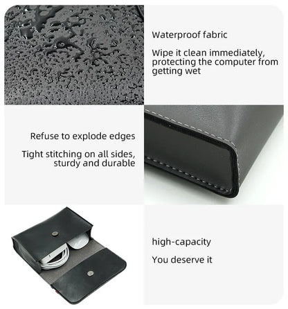 Compact PU Leather Cable & Charger Organizer