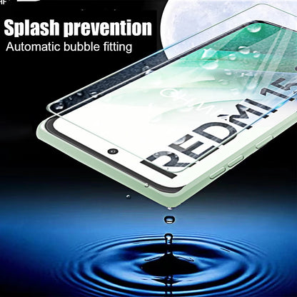 4Pcs Tempered Glass Screen Protector for Redmi 15