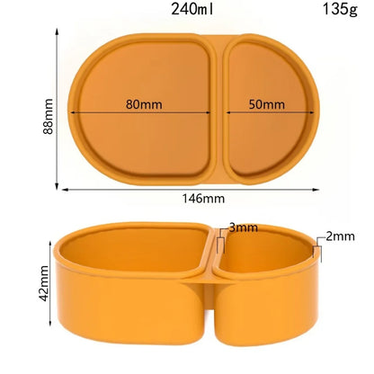 Premium Silicone Double Compartment Snack Box