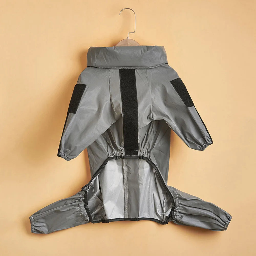 Reflective Waterproof Dog Raincoat Jumpsuit