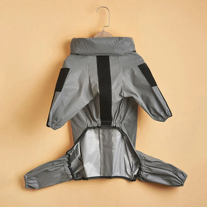 Reflective Waterproof Dog Raincoat Jumpsuit