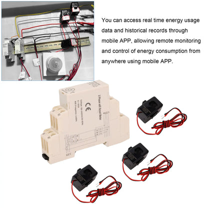 Smart WiFi 3 Phase Energy Meter with APP Monitoring