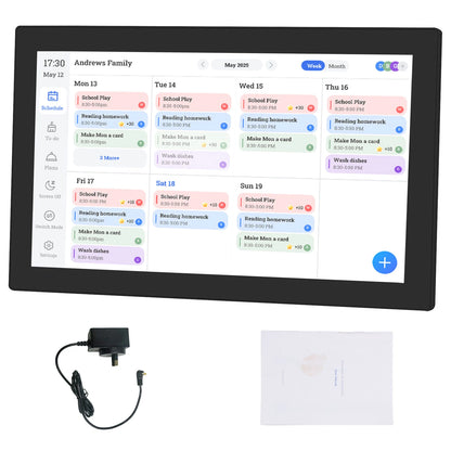 15.6" Smart WiFi Digital Family Calendar & Picture Frame