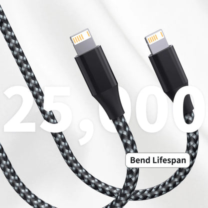 5-Pack Braided USB to Lightning Charging Cables