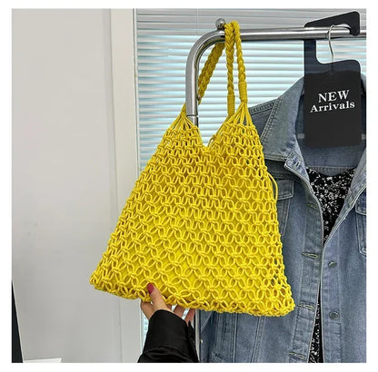 Handwoven Mesh Summer Tote Bag