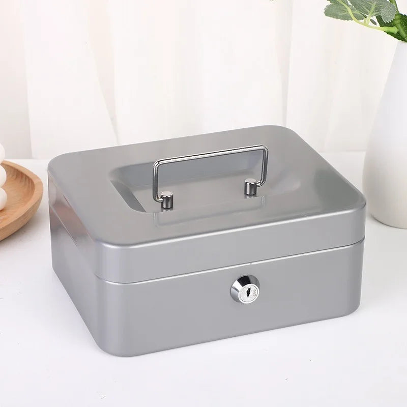 Portable Lockable Metal Cash Box