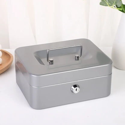 Portable Lockable Metal Cash Box