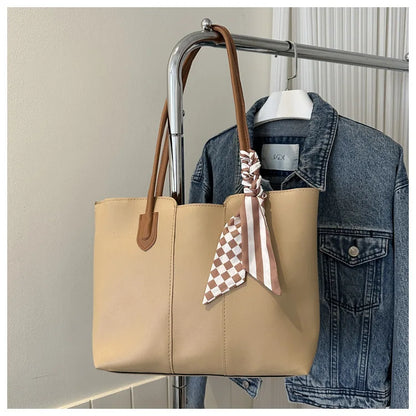 Large Capacity Faux Leather Tote Bag