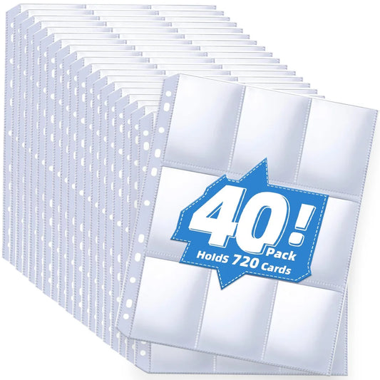 A4 9-Pocket Trading Card Binder Sleeves