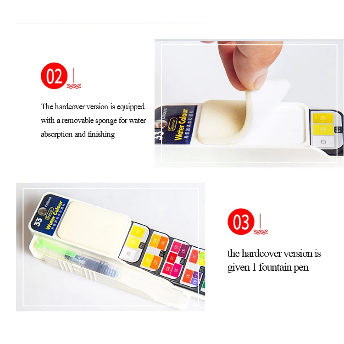 Portable Watercolour Paint Set with Folding Palette