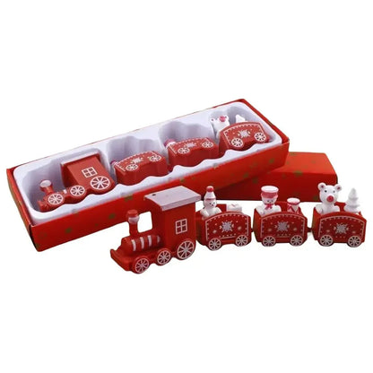 Painted Christmas Train Tabletop Ornament
