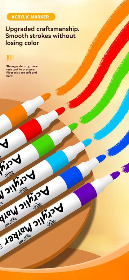 12-80 Colores Set Acrylic Paint Art Marker