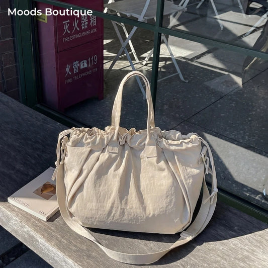 Women’s Large Drawstring Bucket Shoulder Bag