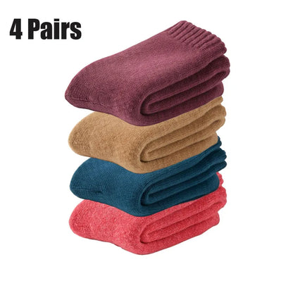 4 Pairs Winter Thermal Wool Socks