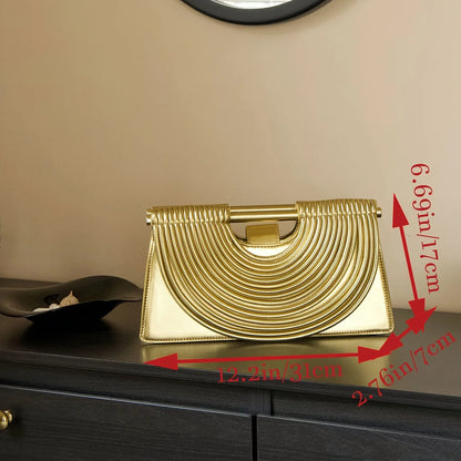 Gold Handwoven Evening Handbag