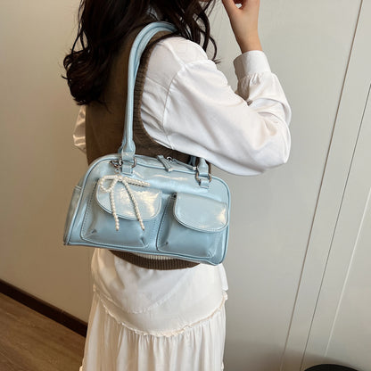 Bow Accent Shoulder Handbag