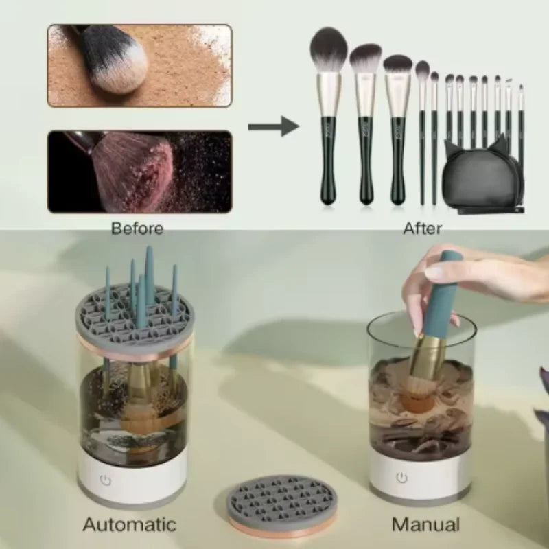 Smart Electric Makeup Brush Cleaner with USB Power