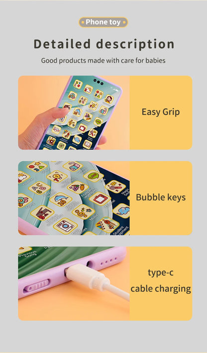 Baby Simulation Educational Phone Toy with Sound & Lights