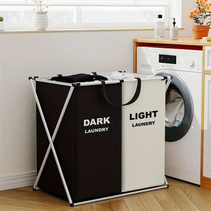 3 Section Foldable Laundry Hamper