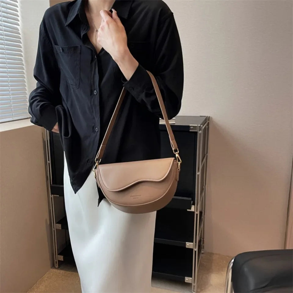Casual Floral Embossed Leather Crossbody Shoulder Bag