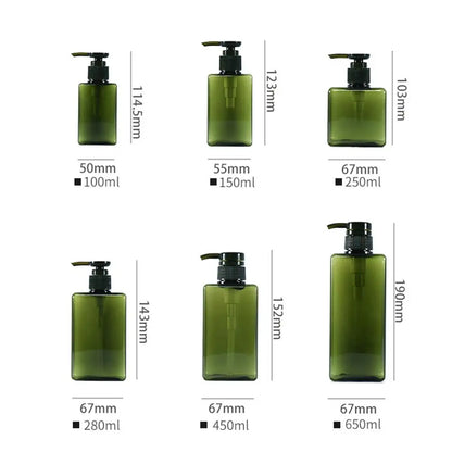 Clear PETG Refillable Soap Dispenser Bottle with Pump
