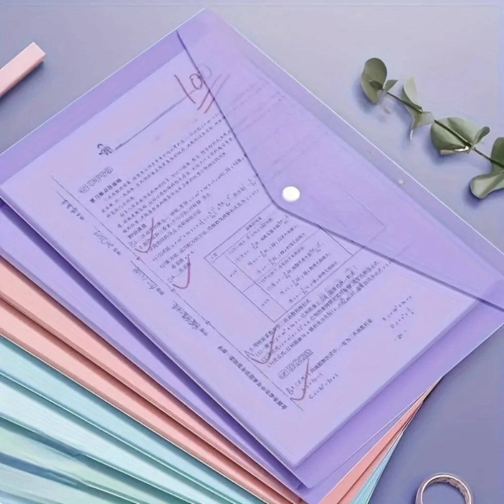 A4 Transparent Waterproof Document Folder Set