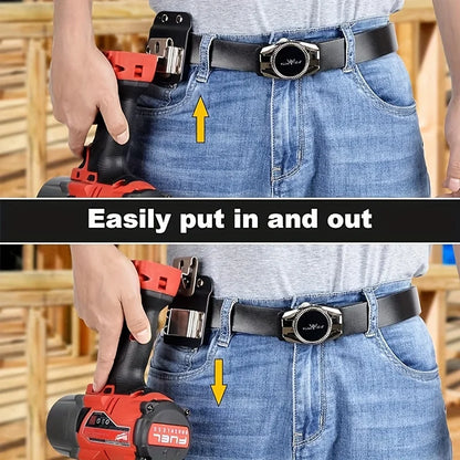 Clip-On Tool Belt Drill Holder