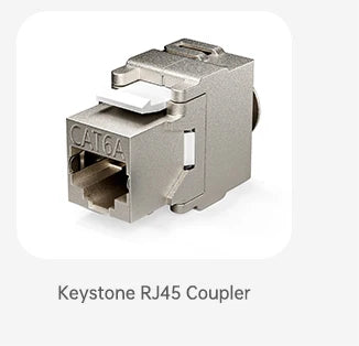 19-Inch RJ45 Keystone Patch Panel with Inline Couplers