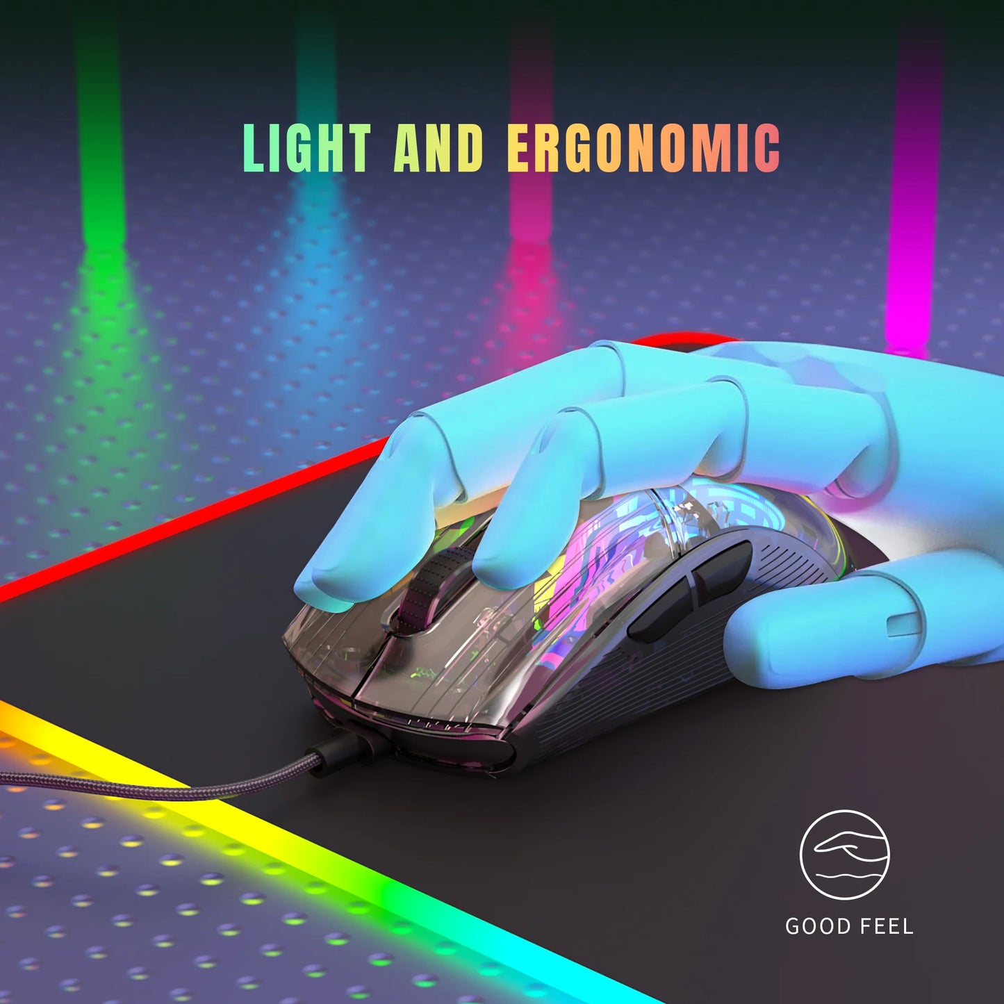 HXSJ X400 RGB Programmable Gaming Mouse