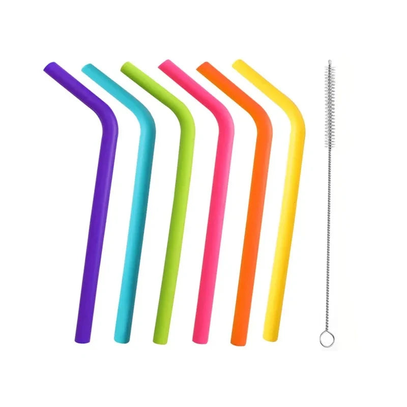 Silicone Replacement Straws with Brush