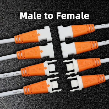 2-Pin LED Power Connector Cable with Lock Buckle