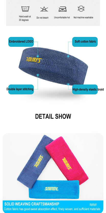AOLIKES Cotton Sports Sweat Headband