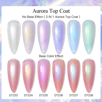 MEET ACROSS 7ml Aurora Gel Nail Top Coat