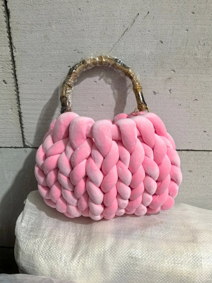 Chunky Knit Bucket Handbag